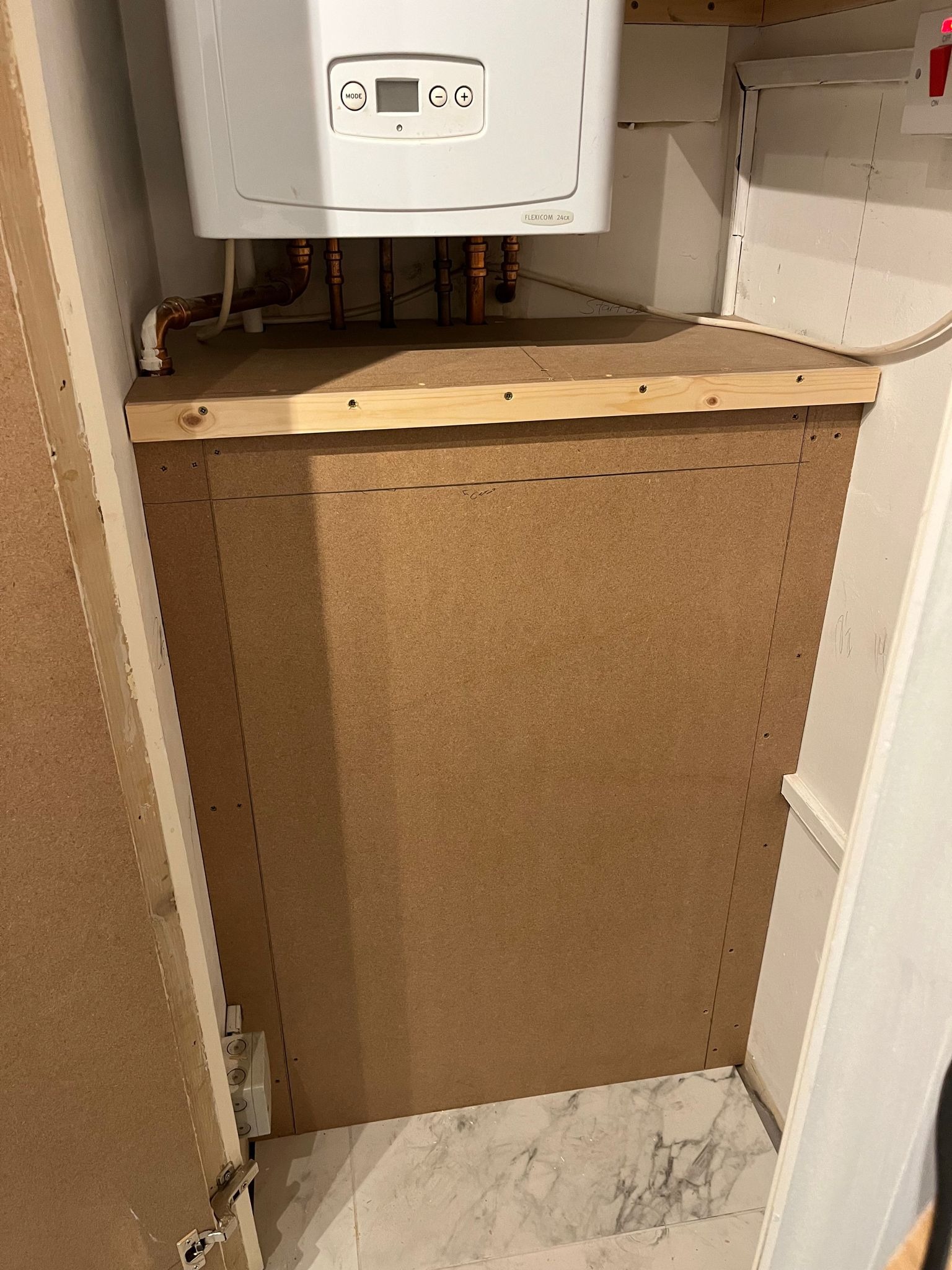 Alcove cabinet installation